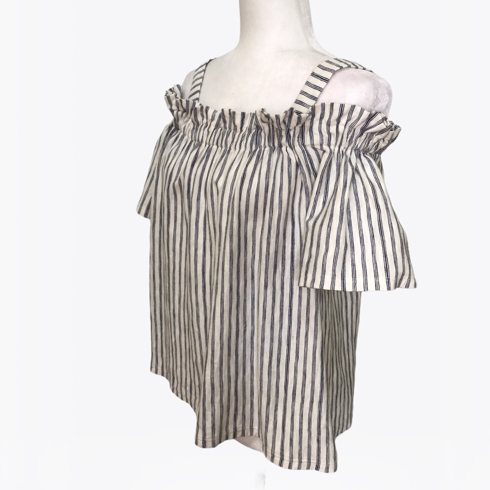 Lucky Brand 100% Cotton Off the Shoulder Top - S - Picture 12 of 16